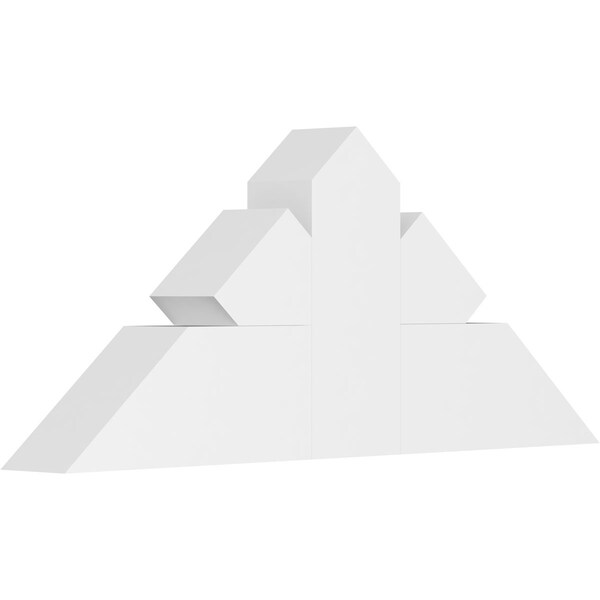 Ekena Millwork Saratoga Architectural Grade PVC Gable Bracket, 36"W x 15"H x 4"D x 6"F, 10/12 Pitch GBP036X15X0406SAR00 - main